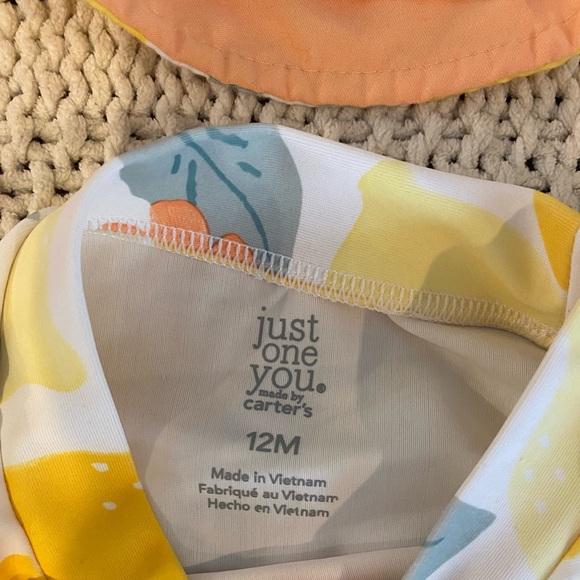 Just One You by Carter’s 3 piece baby girls swim set, size 12 months - Picture 2 of 2
